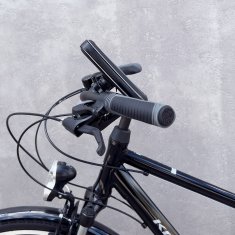 WOZINSKY Etui na telefon z uchwytem na kierownicę do roweru motocykla hulajnogi czarny