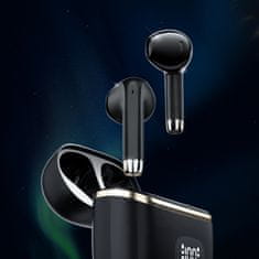 DUDAO Brezžične slušalke TWS z zaslonom LED črne barve