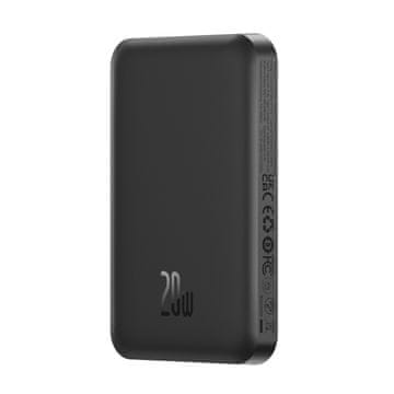 BASEUS Mini prenosna baterija 5000mAh 20W + USB-C kabel 20V / 3A črna