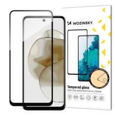 WOZINSKY Trpežno kaljeno steklo za Motorola G73 za celoten zaslon z okvirjem Full Glue črno