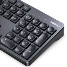 Ugreen NumLock 2,4GHz brezžična računalniška tipkovnica črna