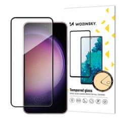 HURTEL 9H kaljeno steklo za celoten zaslon Samsung Galaxy S24 s črnim okvirjem Full Glue