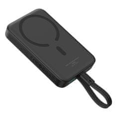shumee Mini Powerbank MagSafe 10000mAh 30W z USB-C kablom 0,3m črn