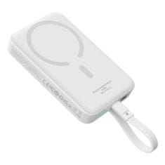 shumee Mini Powerbank MagSafe 10000mAh 30W z USB-C kablom 0,3m bela