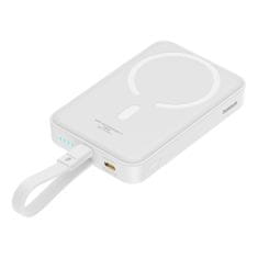 BASEUS Mini Powerbank MagSafe 10000mAh 20W s kablom Lightning za iPhone 0,3 m bela