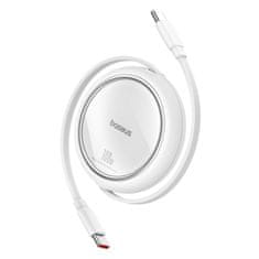 BASEUS Izvlečni kabel USB-C 100 W Free2Draw Mini 1 m, bel