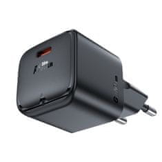 AceFast GaN PD 30W USB-C mini omrežni polnilec črne barve