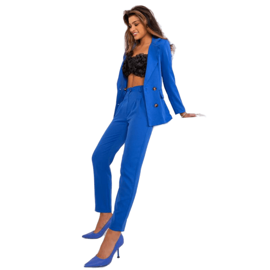 ITALY MODA Ženski komplet s suknjičem kobaltno modre barve DHJ-KMPL-17131-1.31_407898