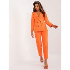 ITALY MODA Ženski eleganten dvodelni komplet oranžne barve DHJ-KMPL-17131-1.36_407869 S