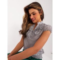 Factoryprice Ženska bluza z izrezom v obliki črke V sive barve AT-KS-S10281.39_407922 2XL