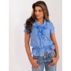Factoryprice Ženska bluza z gubami srajca modra AT-KS-S10279.68_407926 S
