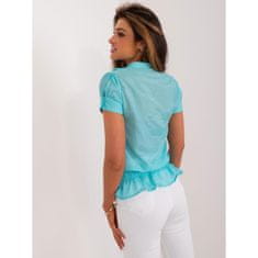 Factoryprice Ženska bluza s stoječim ovratnikom srajca turkizna AT-KS-S10279.68_407916 2XL