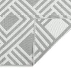 Vidaxl Zunanja preproga ARAKIL siva 80x250 cm PP