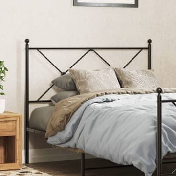 Vidaxl vidaXL Kovinsko vzglavje postelje črne barve 107 cm