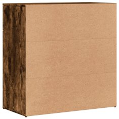 Vidaxl Komoda dimljeni hrast 79x38x80 cm inženirski les