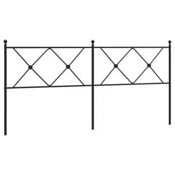 Vidaxl Kovinsko nadomestno vzglavje črno 180 cm