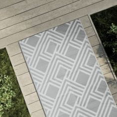 Vidaxl Zunanja preproga ARAKIL siva 80x250 cm PP
