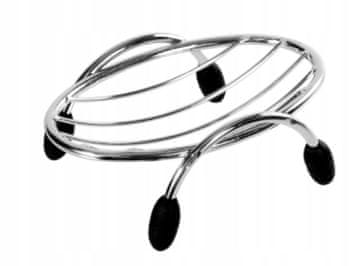 shumee Ovalen kovinski srebrni podstavek za milo