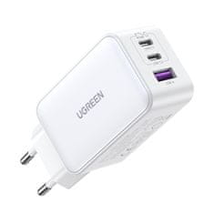 Ugreen GaN 65W hitri polnilec USB-A / 2x USB-C bele barve