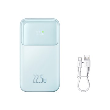 shumee Powerbank z zaslonom 10000 mAh 22,5 W Comet Series + USB-A - USB-C kabel 0,3 m moder