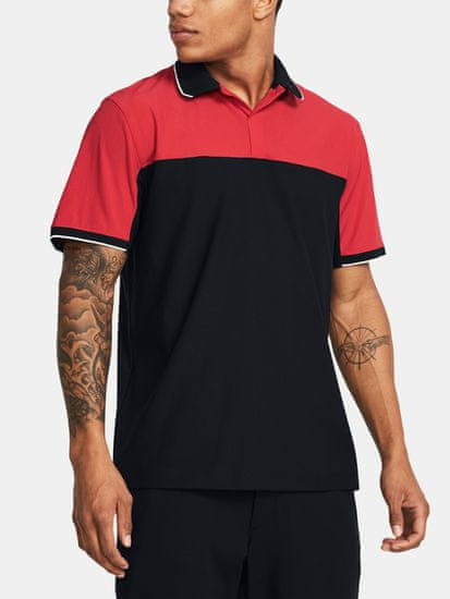Under Armour UA Tour Tips Blocked T-Shirt Polo-RED