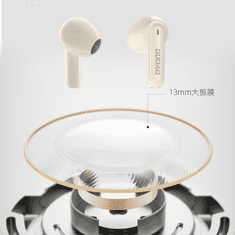 DUDAO TWS Dudao U18Pro Bluetooth 5.3 brezžične slušalke bež barve