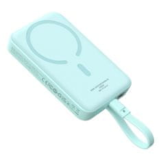 shumee Mini Powerbank MagSafe 10000mAh 30W z USB-C kablom 0,3m modra