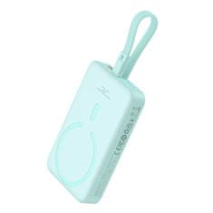 shumee Mini Powerbank MagSafe 10000mAh 20W z Lightning kablom za iPhone 0,3m modra