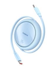 BASEUS Izvlečni kabel USB-C 100 W Free2Draw Mini 1 m, modri