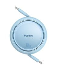 BASEUS Izvlečni kabel USB-C 100 W Free2Draw Mini 1 m, modri