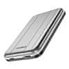 Choetech Majhen, lahek indukcijski powerbank 5000 mAh MagSafe USB-A USB-C srebrni