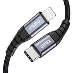 Choetech Kabel iPhone USB-C - Lightning MFi 480Mb/s 3A 3m črn