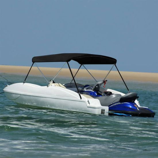 shumee Bimini tenda z 2 lokoma črna 178x138x96 cm