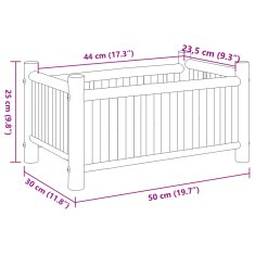 Vidaxl Cvetlično korito 50x30x25 cm bambus