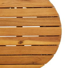 Vidaxl Vrtna mizica v obliki bobna bež poli ratan in trden les