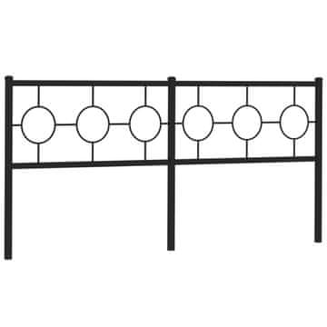 Vidaxl Kovinsko nadomestno vzglavje črno 180 cm