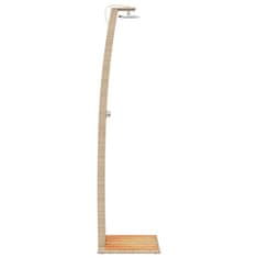 Vidaxl Zunanji tuš bež 55x60x224 cm poli ratan in akacijev les