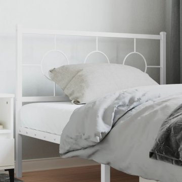 Vidaxl vidaXL Kovinsko vzglavje postelje belo 107 cm