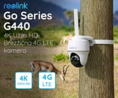Reolink GO G440 IP kamera, 4K, 4G LTE, baterija, vrtenje/nagibanje, IR nočno snemanje, IP64