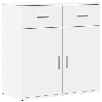 Vidaxl Komoda bela 79x38x80 cm inženirski les