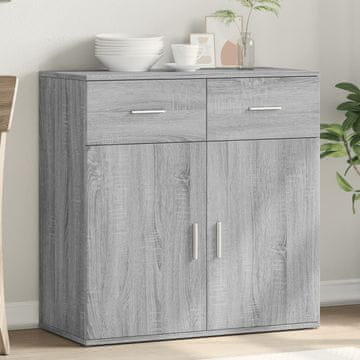 Vidaxl vidaXL Omarica, siva, hrast sonoma, 79x38x80 cm, material na osnovi lesa
