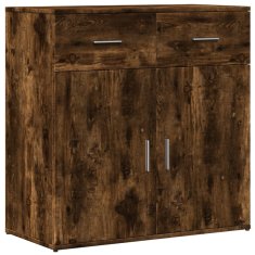 Vidaxl Komoda dimljeni hrast 79x38x80 cm inženirski les