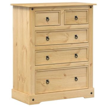 Vidaxl Predalnik Corona 92x48x114 cm trdna borovina