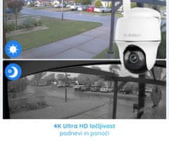Reolink GO PT Ultra IP kamera, 4K UHD, 4G LTE, IR nočno snemanje, LED reflektor, vodoodpornost, dvosmerna komunikacija, bela