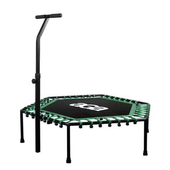 Aga FITNESS Trampolin 130 cm Zelena + ročaj