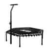 FITNESS Trampolin 130 cm Črna + ročaj