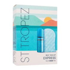 St. Tropez Self Tan Express Kit Set samoporjavitvena pena Self Tan Express Bronzing Mousse 50 ml + rokavica za nanašanje samoporjavitvenih izdelkov 1 kos za ženske