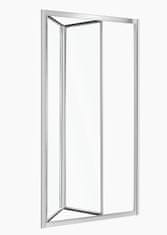 KERRA Tuš vrata HARMONY 80x195, krom profili, prozorno steklo, 4mm