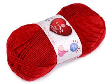 Pletena preja Baby Love a Care 100 g - (125) rdeča