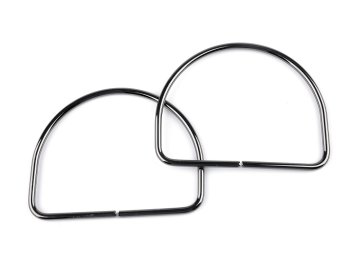 Kovinski ročaji za vrečke 10,5x13 cm - črni nikelj (2 kosa)